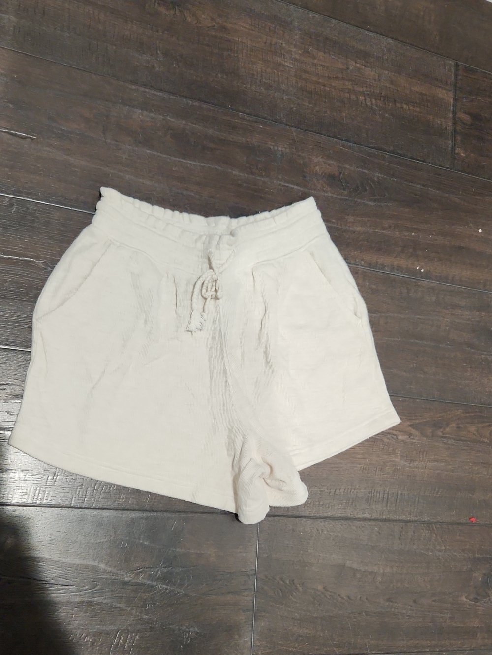 aerie Cream Drawstring Lounge Shorts